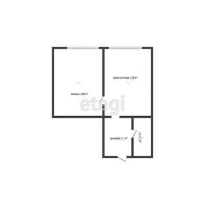 1-к квартира, вторичка, 38м2, 1/5 этаж