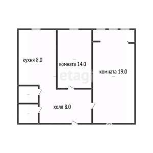 2-к квартира, вторичка, 53м2, 8/9 этаж