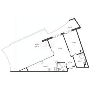 2-к квартира, вторичка, 157м2, 4/14 этаж