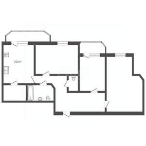 3-к квартира, вторичка, 107м2, 6/8 этаж