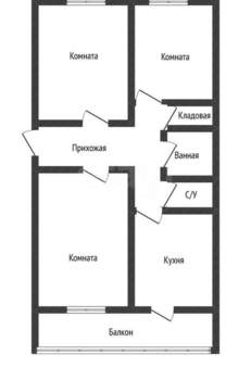 3-к квартира, вторичка, 58м2, 3/5 этаж