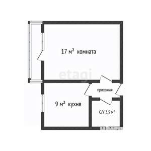 1-к квартира, вторичка, 36м2, 5/5 этаж