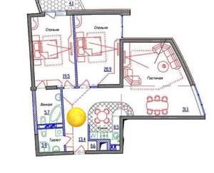 3-к квартира, вторичка, 108м2, 5/14 этаж