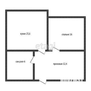 1-к квартира, вторичка, 56м2, 7/8 этаж