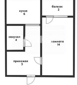 1-к квартира, вторичка, 29м2, 5/5 этаж