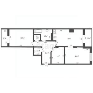 3-к квартира, вторичка, 82м2, 4/9 этаж