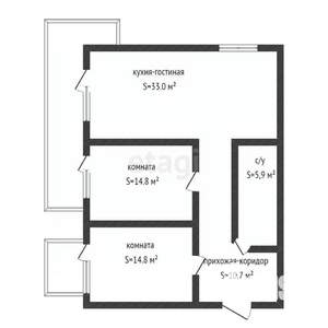 2-к квартира, вторичка, 79м2, 4/5 этаж
