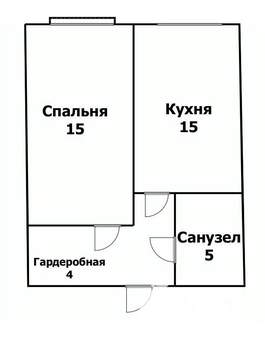 1-к квартира, вторичка, 43м2, 6/8 этаж