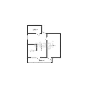 2-к квартира, вторичка, 40м2, 1/4 этаж