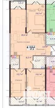 3-к квартира, вторичка, 113м2, 2/5 этаж