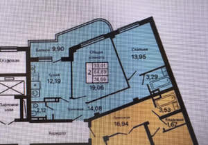2-к квартира, вторичка, 75м2, 2/9 этаж