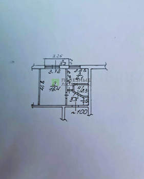 1-к квартира, вторичка, 29м2, 4/5 этаж