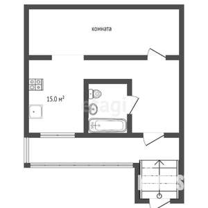 1-к квартира, сданный дом, 45м2, 1/10 этаж