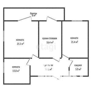 3-к квартира, вторичка, 95м2, 2/11 этаж