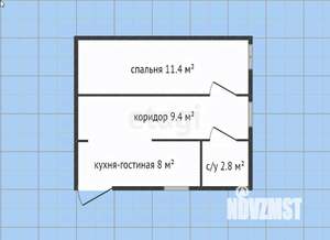 1-к квартира, вторичка, 32м2, 2/2 этаж