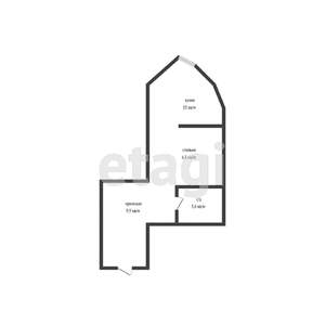 Студия квартира, вторичка, 32м2, 1/6 этаж