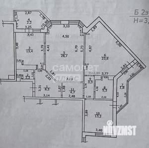 3-к квартира, вторичка, 106м2, 2/5 этаж