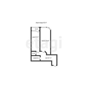 1-к квартира, вторичка, 58м2, 8/10 этаж