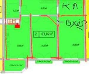 2-к квартира, вторичка, 63м2, 2/8 этаж