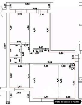 4-к квартира, вторичка, 78м2, 3/9 этаж