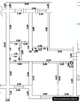 4-к квартира, вторичка, 78м2, 3/9 этаж