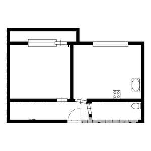1-к квартира, вторичка, 49м2, 2/6 этаж