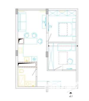 2-к квартира, вторичка, 53м2, 8/8 этаж