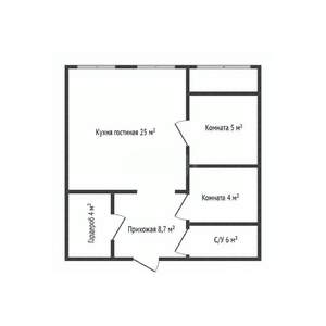 2-к квартира, вторичка, 55м2, 2/9 этаж