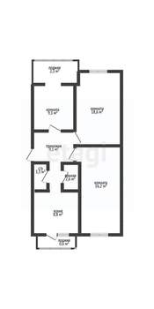 3-к квартира, вторичка, 66м2, 1/5 этаж