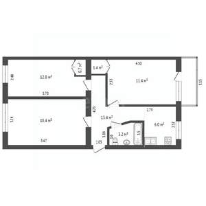 3-к квартира, вторичка, 62м2, 5/5 этаж