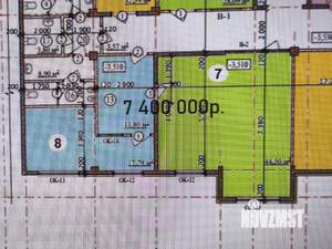 2-к квартира, вторичка, 74м2, 1/9 этаж