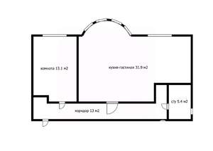 2-к квартира, вторичка, 63м2, 4/4 этаж