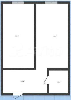 1-к квартира, вторичка, 52м2, 3/6 этаж