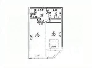 2-к квартира, вторичка, 48м2, 8/8 этаж