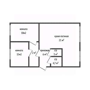 3-к квартира, вторичка, 62м2, 1/5 этаж