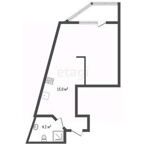 Студия квартира, вторичка, 33м2, 1/7 этаж