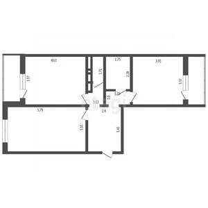 2-к квартира, вторичка, 65м2, 12/16 этаж