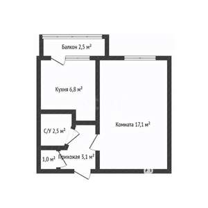 1-к квартира, вторичка, 30м2, 5/5 этаж