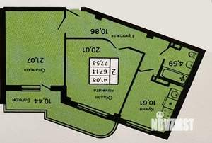 2-к квартира, вторичка, 78м2, 7/9 этаж