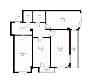 3-к квартира, вторичка, 86м2, 7/9 этаж