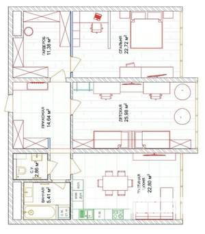3-к квартира, вторичка, 105м2, 7/20 этаж