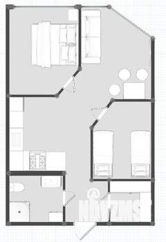 2-к квартира, вторичка, 50м2, 3/8 этаж