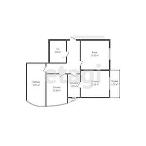 3-к квартира, вторичка, 85м2, 3/6 этаж