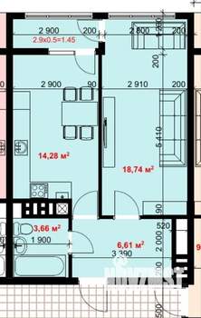 2-к квартира, вторичка, 45м2, 5/8 этаж