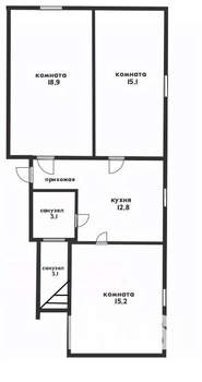 3-к квартира, вторичка, 68м2, -1/5 этаж