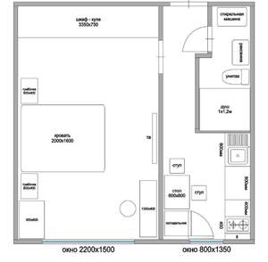 1-к квартира, вторичка, 30м2, 6/9 этаж