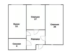 2-к квартира, вторичка, 70м2, 7/12 этаж