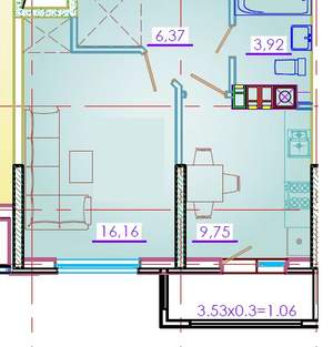 1-к квартира, вторичка, 37м2, 6/7 этаж