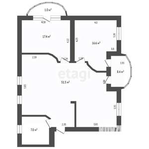 3-к квартира, вторичка, 93м2, 5/5 этаж