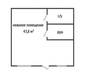 Студия квартира, вторичка, 44м2, 1/5 этаж